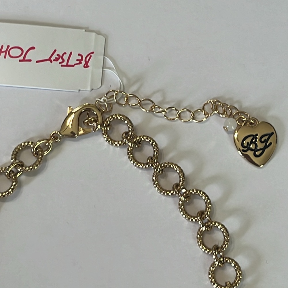 Betsey Johnson Love Fest Peace Sign Multicolor Flower Statement Necklace NWT - Picture 7 of 10